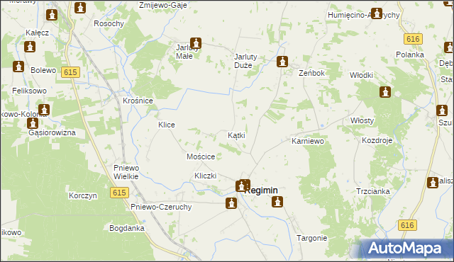 mapa Kątki gmina Regimin, Kątki gmina Regimin na mapie Targeo