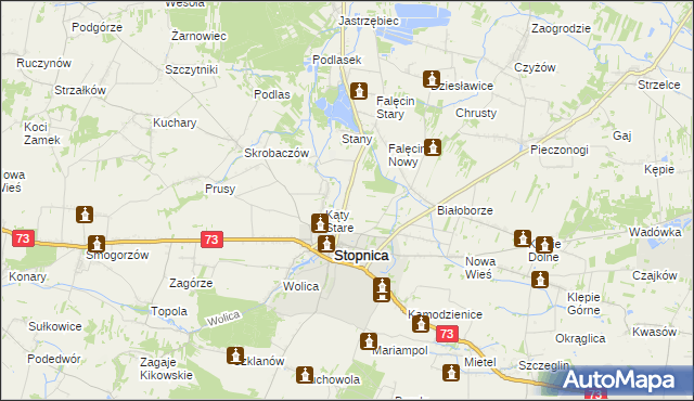 mapa Kąty Nowe, Kąty Nowe na mapie Targeo