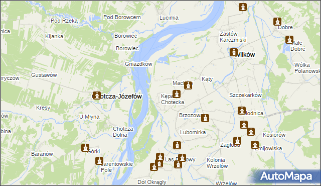 mapa Kępa Chotecka, Kępa Chotecka na mapie Targeo