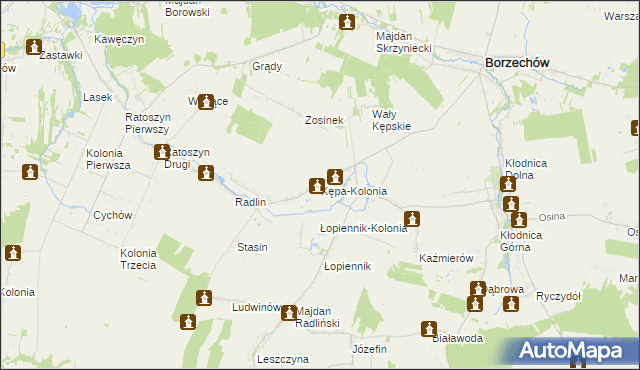 mapa Kępa-Kolonia, Kępa-Kolonia na mapie Targeo