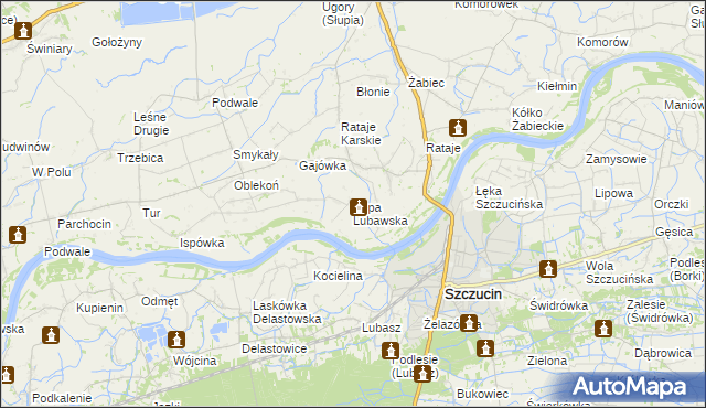 mapa Kępa Lubawska, Kępa Lubawska na mapie Targeo