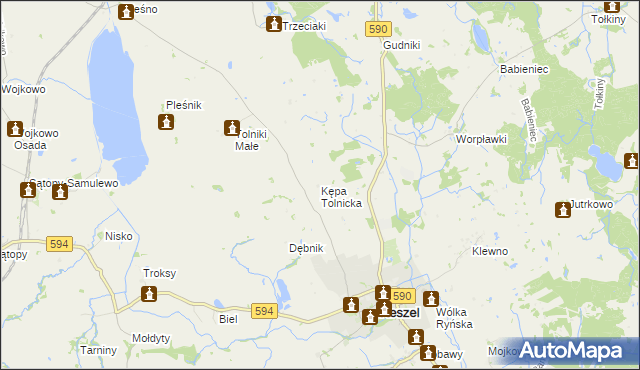 mapa Kępa Tolnicka, Kępa Tolnicka na mapie Targeo