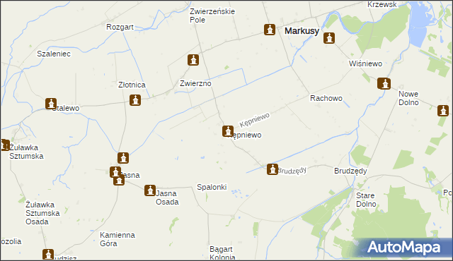 mapa Kępniewo, Kępniewo na mapie Targeo