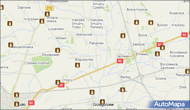 mapa Kiełczewek, Kiełczewek na mapie Targeo