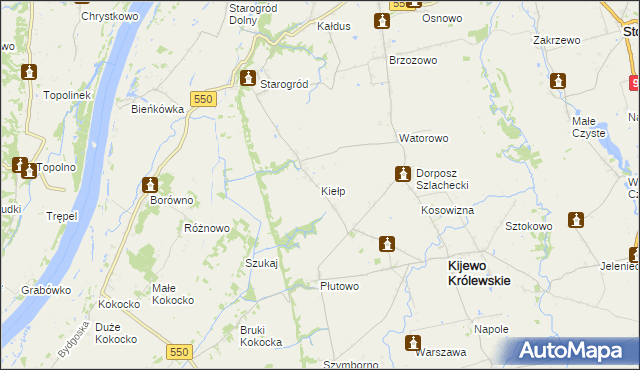 mapa Kiełp, Kiełp na mapie Targeo