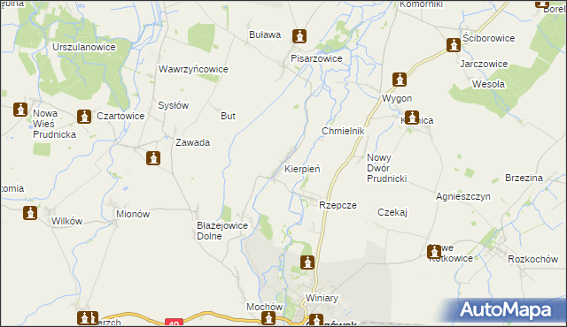 mapa Kierpień, Kierpień na mapie Targeo