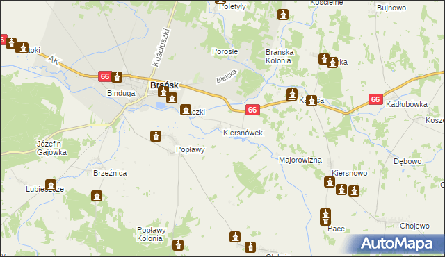 mapa Kiersnówek, Kiersnówek na mapie Targeo