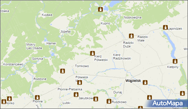 mapa Kierz Półwieski, Kierz Półwieski na mapie Targeo