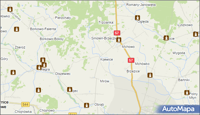 mapa Kijewice gmina Przasnysz, Kijewice gmina Przasnysz na mapie Targeo