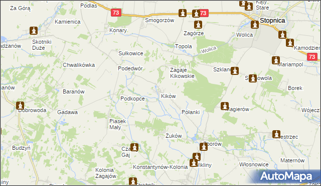 mapa Kików, Kików na mapie Targeo