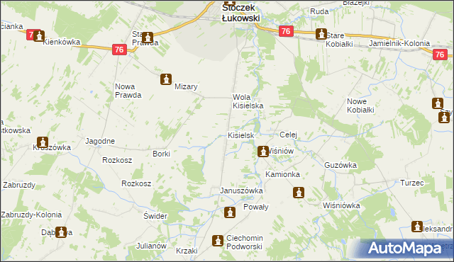 mapa Kisielsk, Kisielsk na mapie Targeo