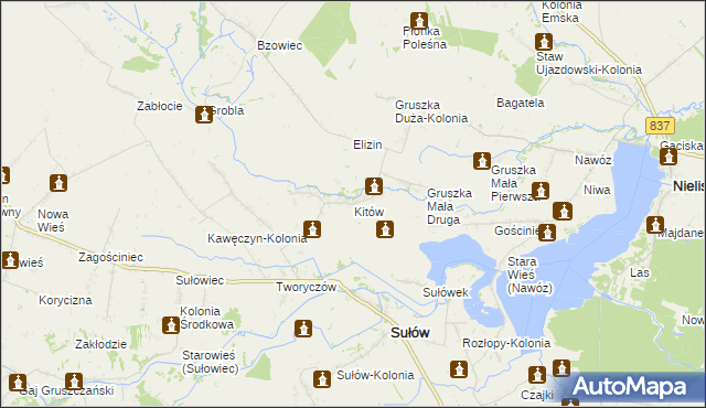 mapa Kitów, Kitów na mapie Targeo