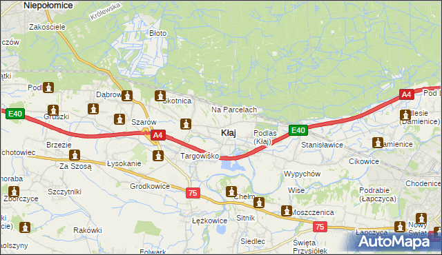 mapa Kłaj, Kłaj na mapie Targeo