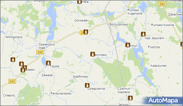 mapa Klarynowo, Klarynowo na mapie Targeo