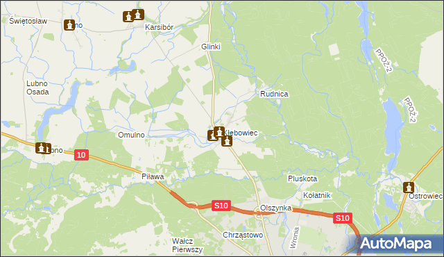 mapa Kłębowiec, Kłębowiec na mapie Targeo