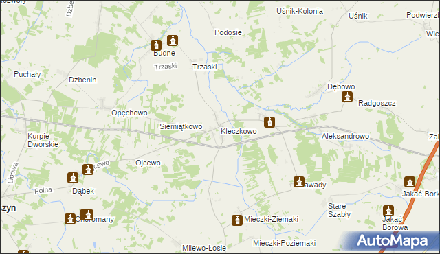 mapa Kleczkowo, Kleczkowo na mapie Targeo