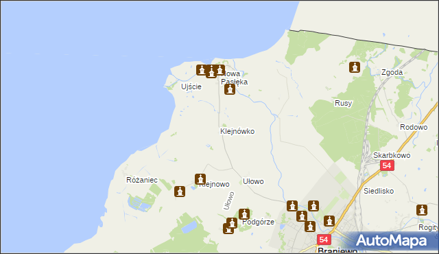 mapa Klejnówko, Klejnówko na mapie Targeo