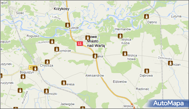 mapa Klęka, Klęka na mapie Targeo