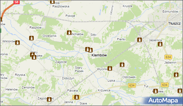 mapa Klembów, Klembów na mapie Targeo