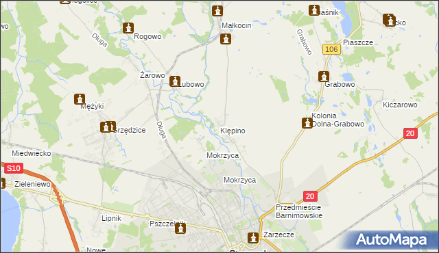 mapa Klępino, Klępino na mapie Targeo