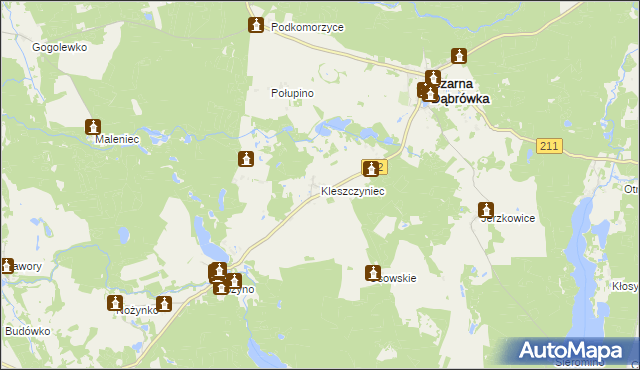 mapa Kleszczyniec, Kleszczyniec na mapie Targeo