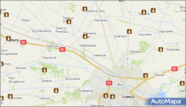 mapa Klewków, Klewków na mapie Targeo