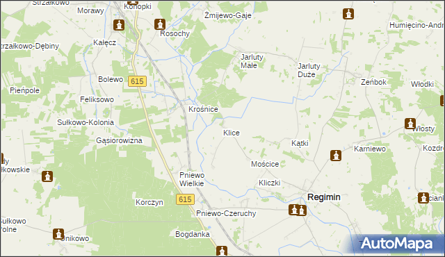 mapa Klice, Klice na mapie Targeo