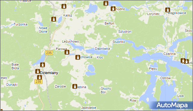 mapa Kloc, Kloc na mapie Targeo