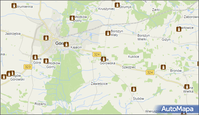 mapa Kłoda Górowska, Kłoda Górowska na mapie Targeo