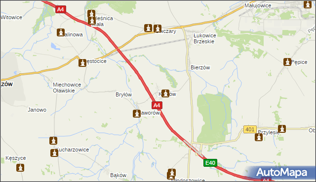 mapa Kłosów gmina Wiązów, Kłosów gmina Wiązów na mapie Targeo