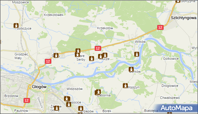 mapa Klucze gmina Głogów, Klucze gmina Głogów na mapie Targeo