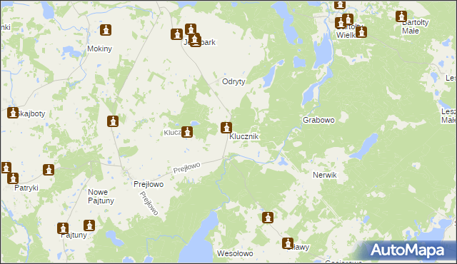 mapa Klucznik, Klucznik na mapie Targeo