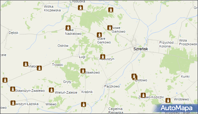 mapa Kobuszyn, Kobuszyn na mapie Targeo