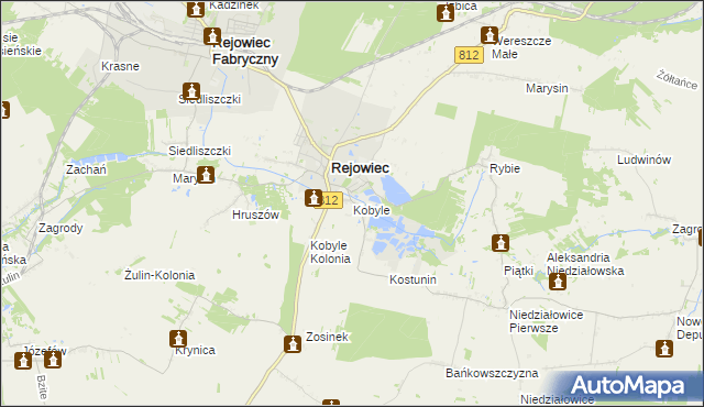 mapa Kobyle gmina Rejowiec, Kobyle gmina Rejowiec na mapie Targeo