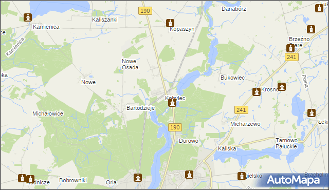 mapa Kobylec gmina Wągrowiec, Kobylec gmina Wągrowiec na mapie Targeo