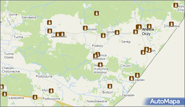 mapa Kobylnica Wołoska, Kobylnica Wołoska na mapie Targeo