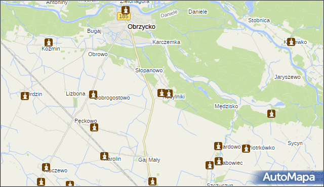 mapa Kobylniki gmina Obrzycko, Kobylniki gmina Obrzycko na mapie Targeo