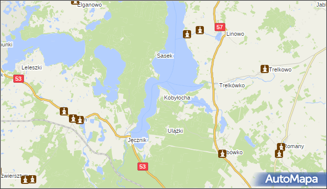 mapa Kobyłocha, Kobyłocha na mapie Targeo