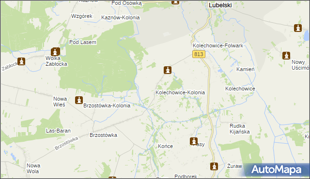 mapa Kolechowice-Kolonia, Kolechowice-Kolonia na mapie Targeo