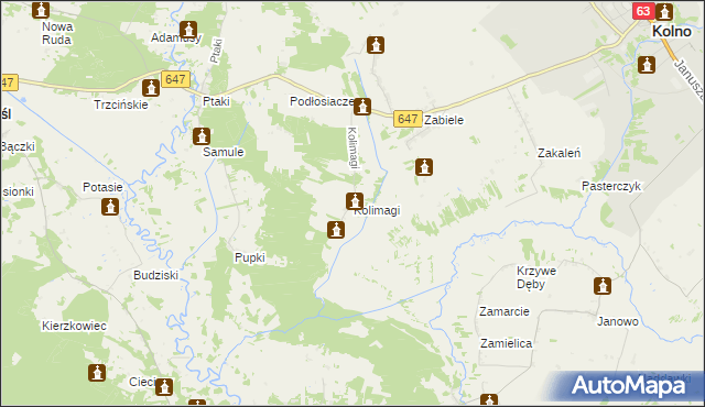 mapa Kolimagi, Kolimagi na mapie Targeo