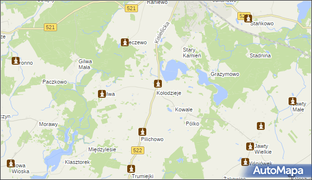 mapa Kołodzieje gmina Prabuty, Kołodzieje gmina Prabuty na mapie Targeo