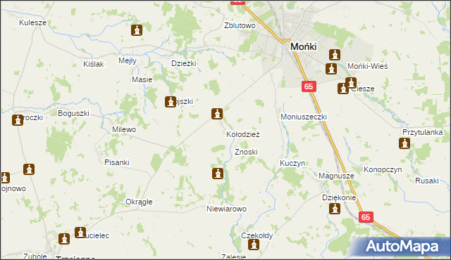 mapa Kołodzież, Kołodzież na mapie Targeo