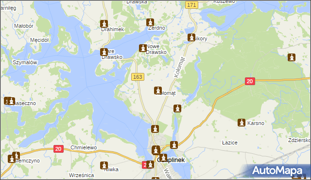 mapa Kołomąt, Kołomąt na mapie Targeo