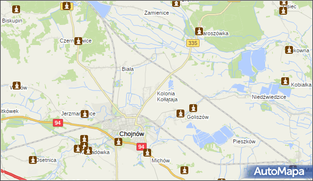 mapa Kolonia Kołłątaja, Kolonia Kołłątaja na mapie Targeo