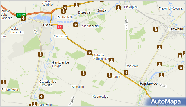 mapa Kolonia Siedliszczki, Kolonia Siedliszczki na mapie Targeo