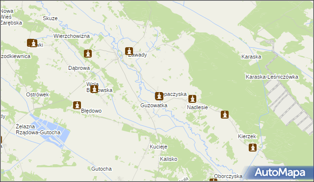 mapa Kopaczyska gmina Baranowo, Kopaczyska gmina Baranowo na mapie Targeo