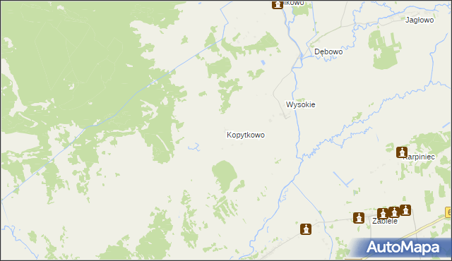 mapa Kopytkowo gmina Sztabin, Kopytkowo gmina Sztabin na mapie Targeo
