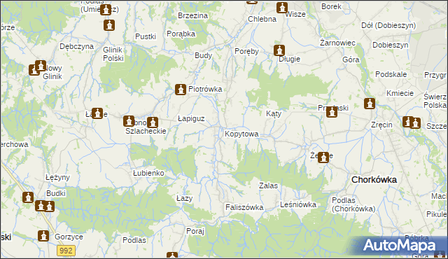 mapa Kopytowa, Kopytowa na mapie Targeo