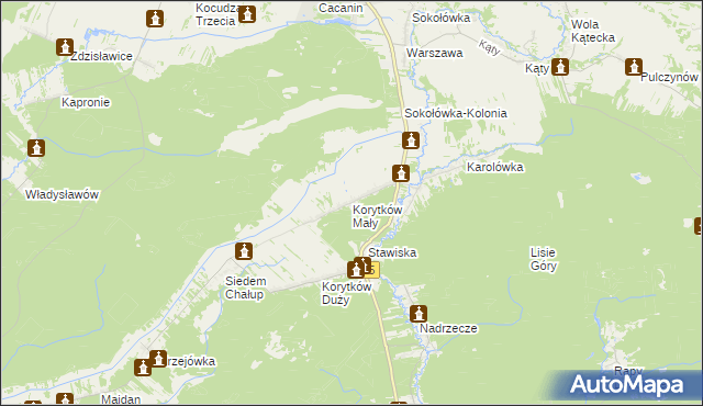 mapa Korytków Mały, Korytków Mały na mapie Targeo