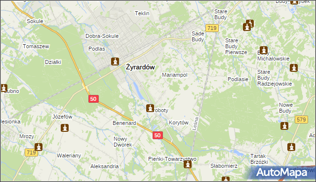 mapa Korytów A, Korytów A na mapie Targeo